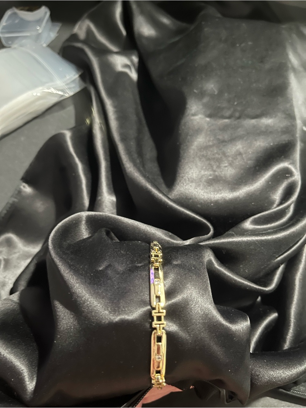 14K Gold Filled Bar Link Bracelet Adjustable 6 - 7.5 Inch - 18.00g